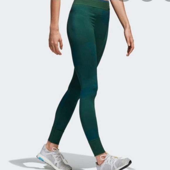 Adidas By Stella McCartney | Seamless Training Leggings Size S In Green - Picture 2 of 16